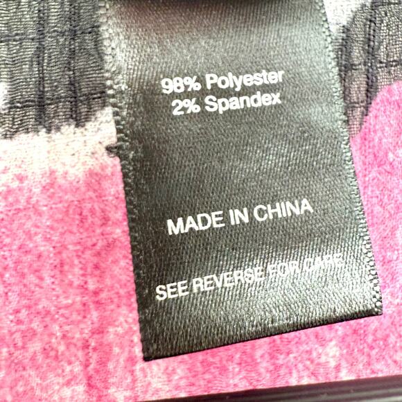 Ali Miles Sz Large Pink Black Tropical Wearable Art to Wear Blouse Shirt Top - Picture 3 of 8